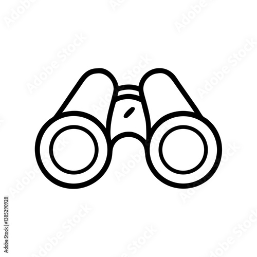 binoculars flat vector