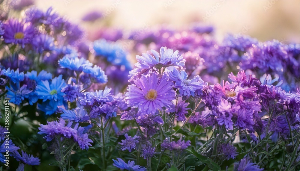 Obraz premium 美しい花の背景、いろんな種類の花がたくさん