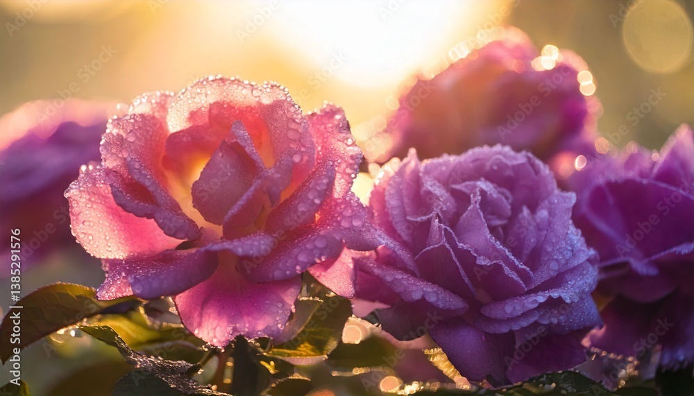 Obraz premium 美しいバラの花の見事な背景