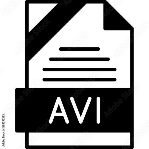 DAT File Format Solid Style Icon