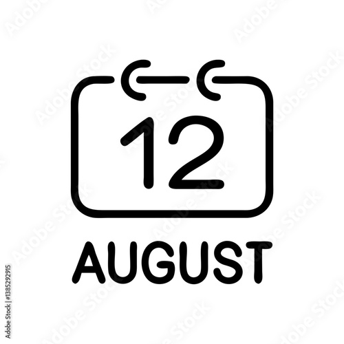 august- flat vector
