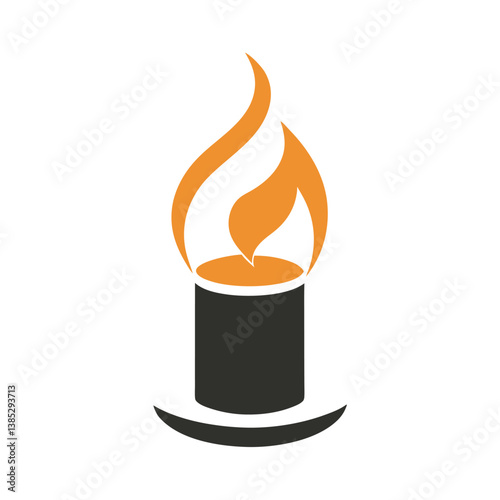 Elegant Candle Flame Logo Design Simple, Modern, and Peaceful