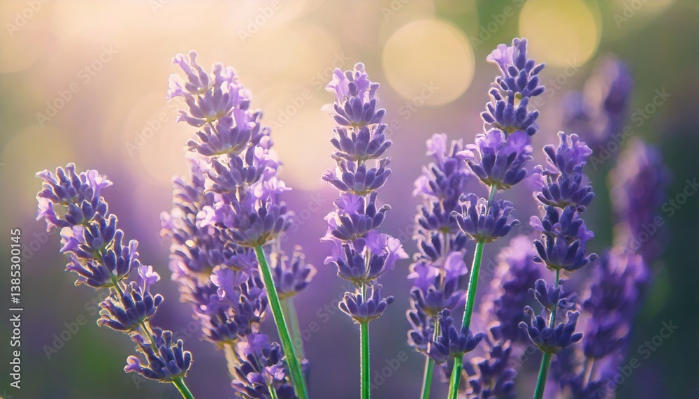 Fototapeta premium ラベンダーの花の風景、フォトジェニックで美しい花