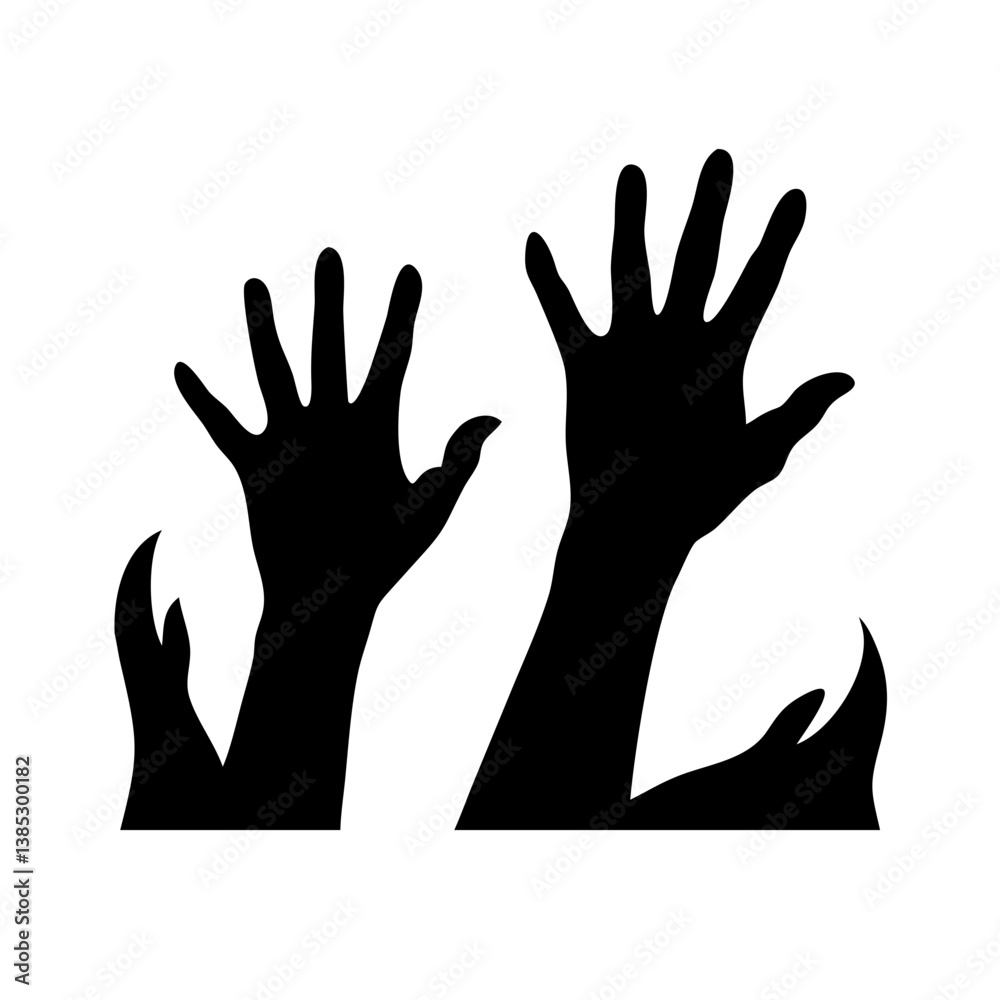 Obraz premium scary frame border silhouette isolated Vector SVG