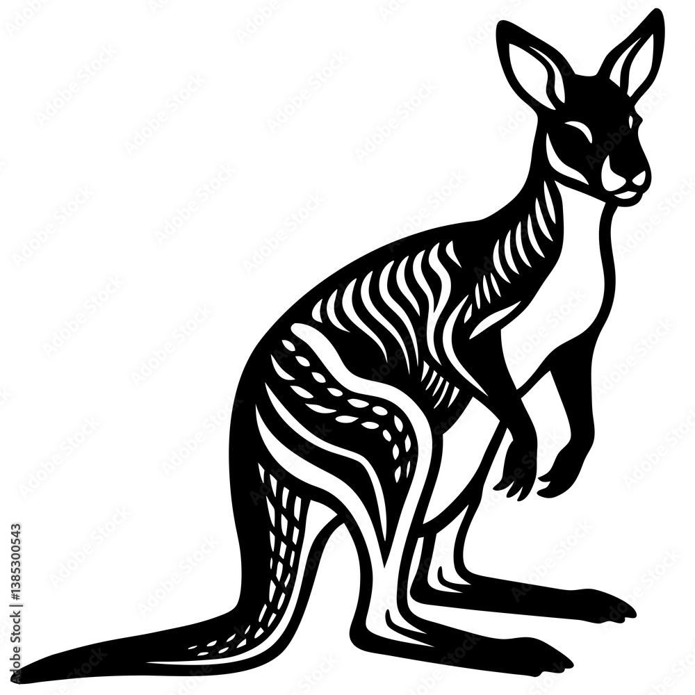 Fototapeta premium Kangaroo silhouette