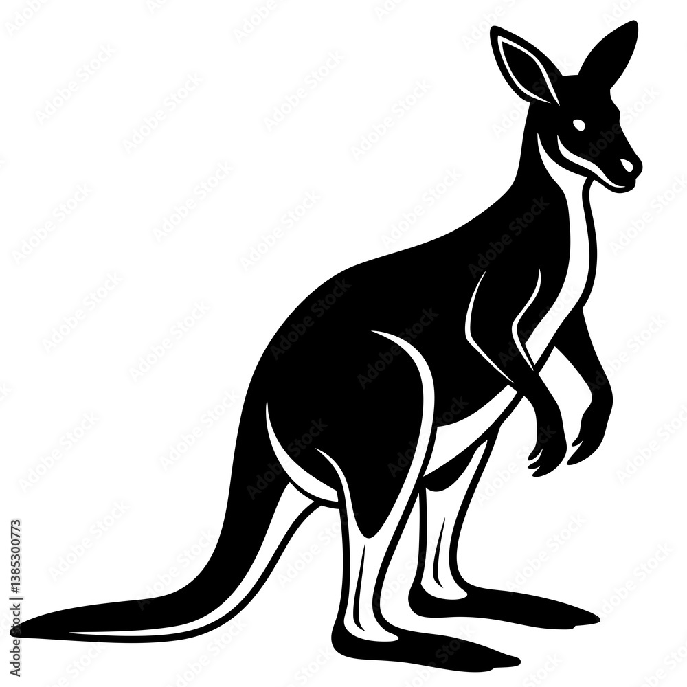 Kangaroo silhouette Kangaroo silhouette