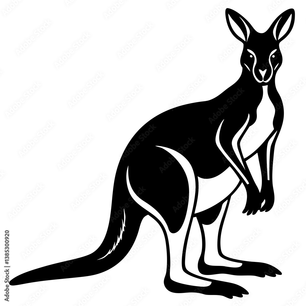 Kangaroo silhouette Kangaroo silhouette