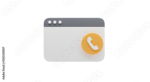 Free Download Isolated Browser Window with Telephone Handset Icon - GFXLoad