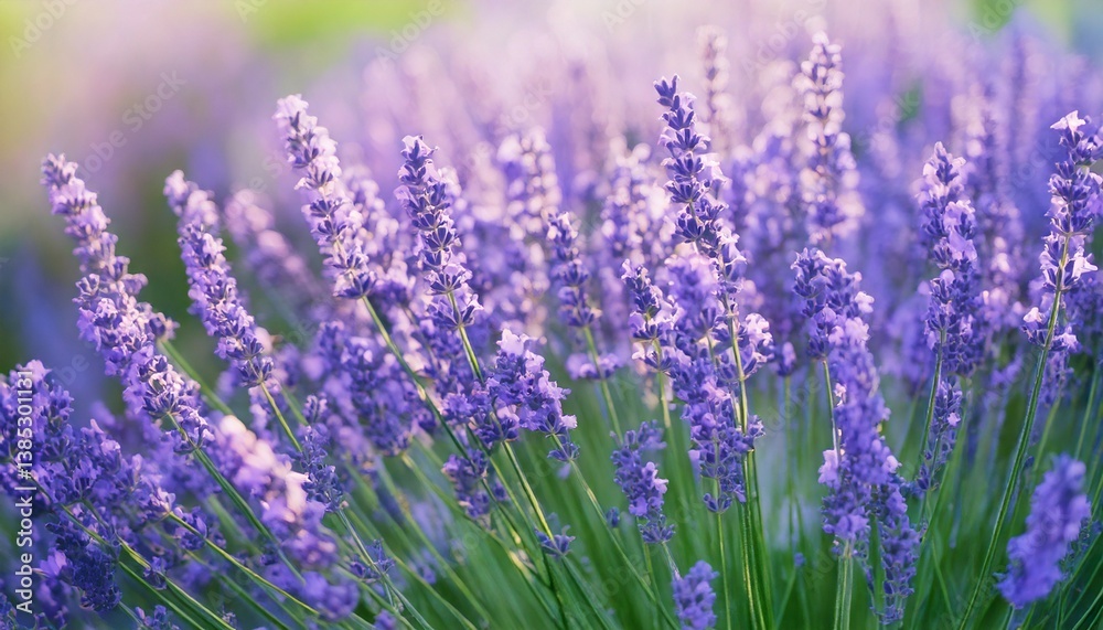 Obraz premium ラベンダーの花の風景、フォトジェニックで美しい花