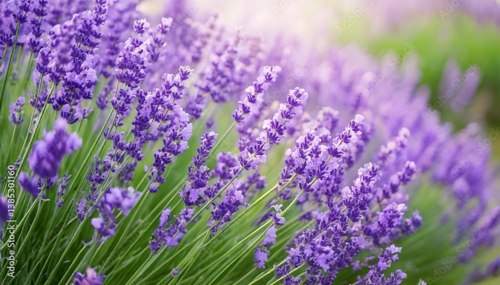 Obraz premium ラベンダーの花の風景、フォトジェニックで美しい花