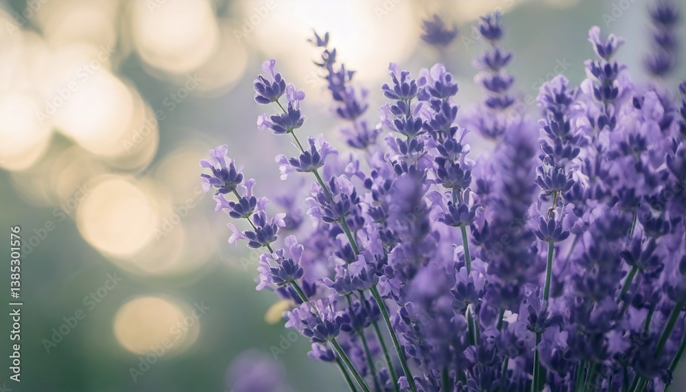 Obraz premium ラベンダーの花の風景、フォトジェニックで美しい花