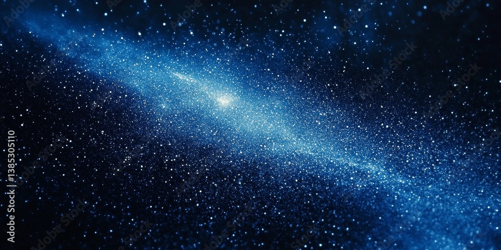 Fototapeta premium Light blue ray dark blue background grainy gradient noise texture banner design, Generative AI