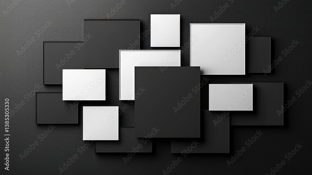 Abstract squares on dark background. A modern geometric design. Possible use for a wallpaper, or screen saver Abstract squares on dark background. A modern geometric design. Possible use for a wallpaper, or screen saver