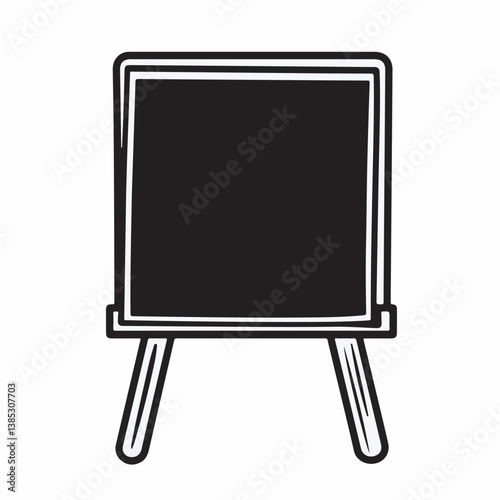 Isolated chalkboard displays information outdoors storefront notice