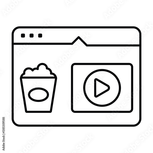 Entertainment thinline icon, vector, pixel perfect, illustrator file 
