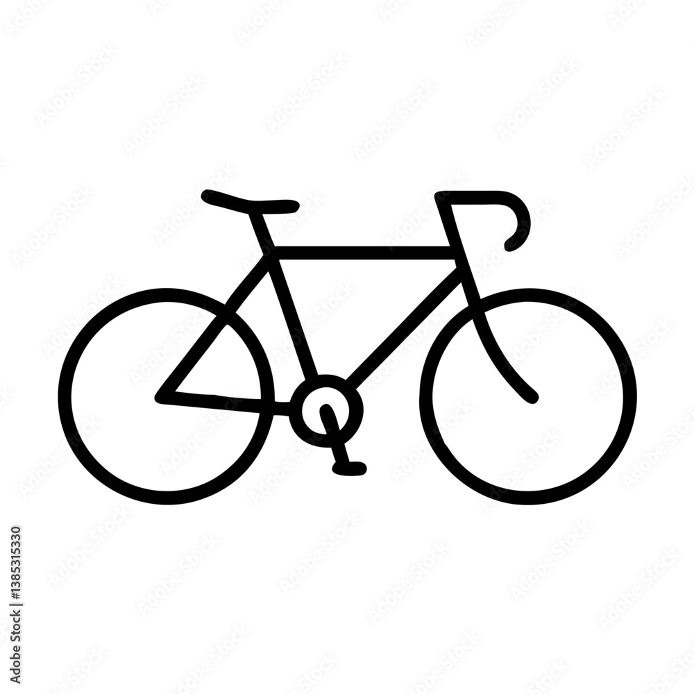 Bicycle icon illustration with clear lines and minimalist design Bicycle icon illustration with clear lines and minimalist design