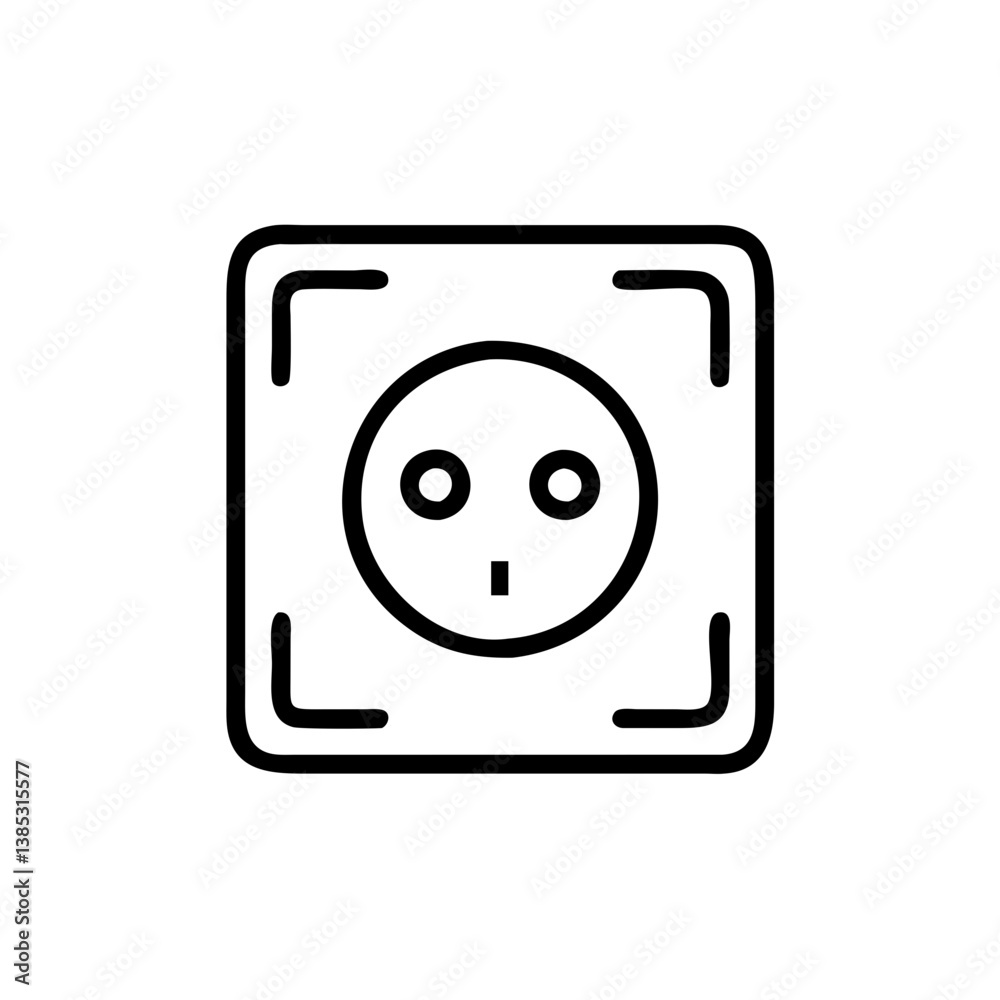 Electric socket with simple design, functional element for electrical connections Electric socket with simple design, functional element for electrical connections