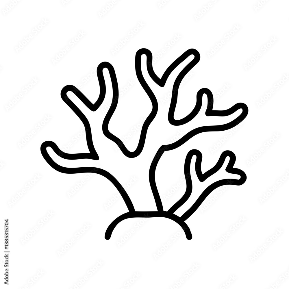 Coral reef illustration depicting intricate branches and structures, marine ecosystem, underwater environment Coral reef illustration depicting intricate branches and structures, marine ecosystem, underwater environment