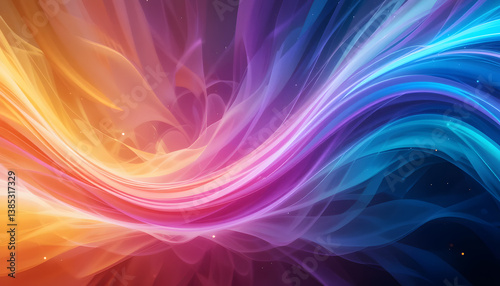 Wallpaper Mural A vibrant abstract background with swirling gradients of neon colors, smooth transitions, and a futuristic glow, perfect for digital designs. Torontodigital.ca