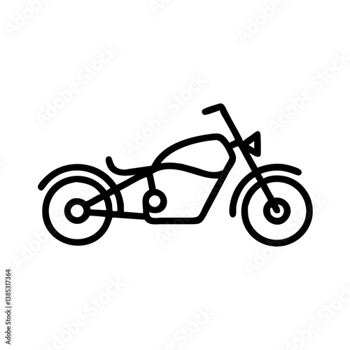 chopper-motorcycle flat vector