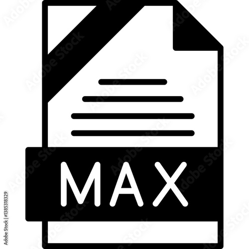 AAE File Format Solid Style Icon
