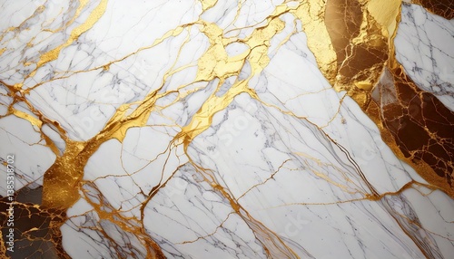 Elegant White Marble Texture with Gold Veining – Luxury Minimal Background
