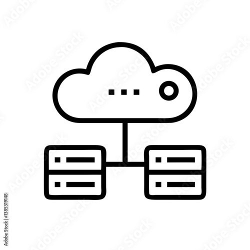 data-center flat vector