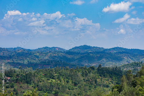 mountain landscape with blue sky