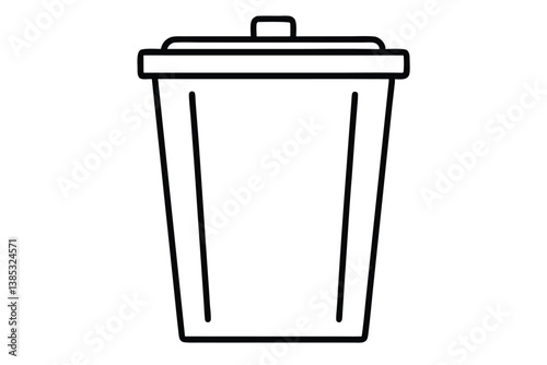 Wallpaper Mural Garbage container icon, simple and unobtrusive Trash Bin dust bin vector silhouette illustration isolated in white background. Torontodigital.ca