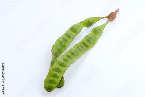 Pete or Petai or stink bean, usually eaten raw or for other cooking ingredients.
