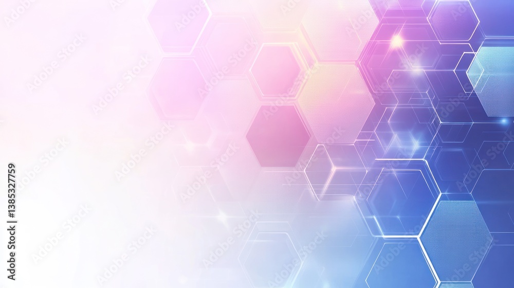 Abstract hexagons technology background, pastel colors, futuristic design, suitable for digital products Abstract hexagons technology background, pastel colors, futuristic design, suitable for digital products