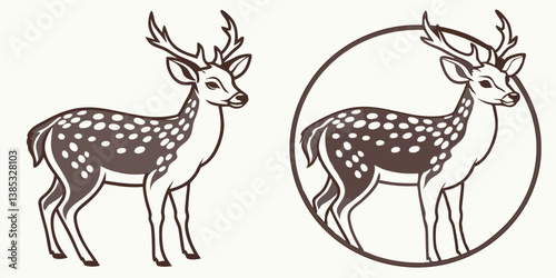 Vector Deer Illustrations: Colorful Designs of Stag, Fawn, and Wildlife Art