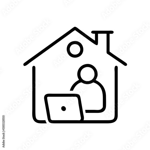remote-work flat vector