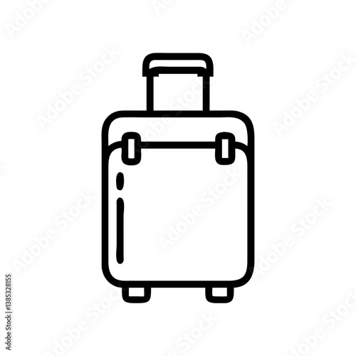 suitcase flat vector