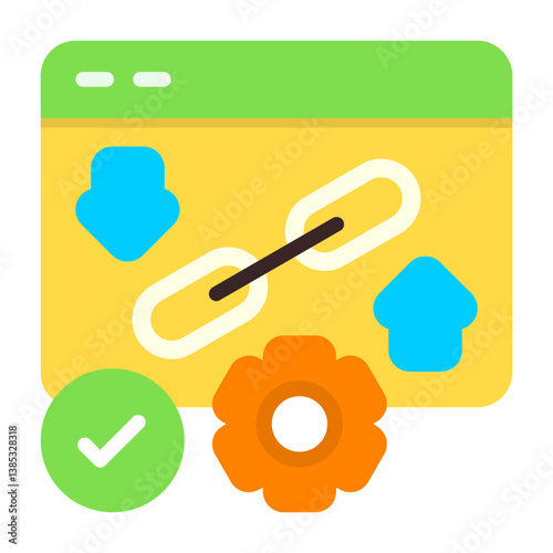 Backlink Flat Icon