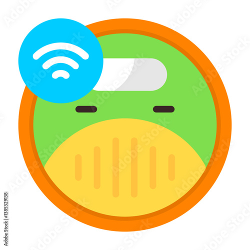 Smart Carbon Monoxide Detector Flat Icon