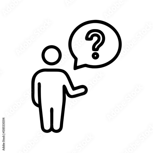 question flat vector
