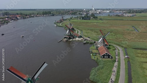 Aerial video over Zaandam Netherlands