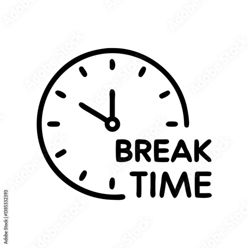break-time flat vector