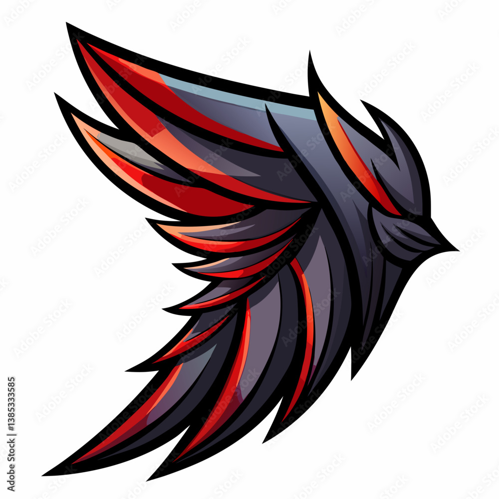 Naklejka premium red and black tattoo