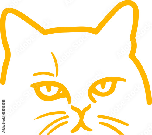 serious cat face icon
