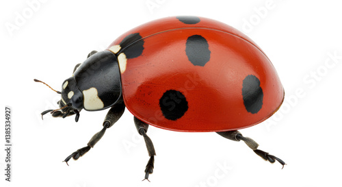 Photography Isolated Ladybug Close-Up with Detailed Features