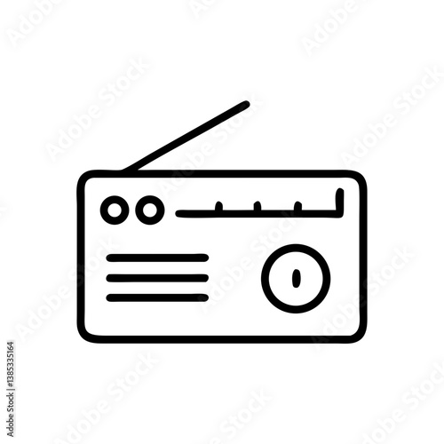radio flat vector