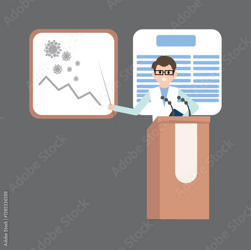 Doctors are explaining about health at a symposium
