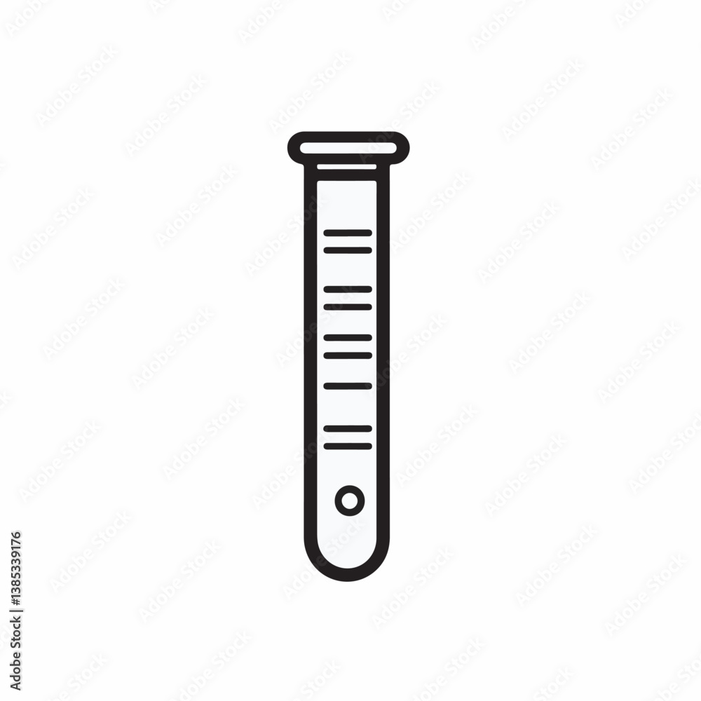 Laboratory testtube holds liquid in minimalist white backdrop Laboratory testtube holds liquid in minimalist white backdrop