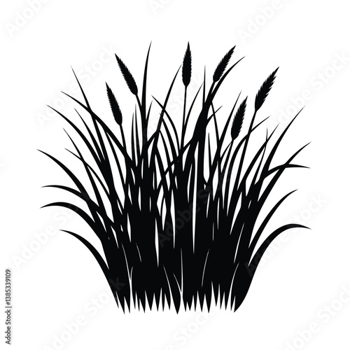 grass silhouette vector