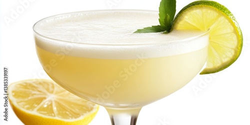 White with lime and lemon, Generative AI