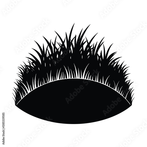 grass silhouette vector