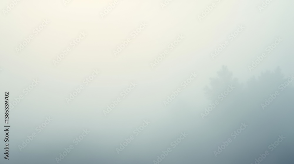 Soft light gray foggy background, natural mist, smooth pastel gradient, calm and dreamy outdoor scene