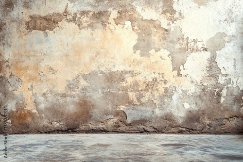 Old concrete wall texture background. Building pattern surface clean soft polished. Abstract vintage cracked spray stone rough, Cream natural grunge loft construction antique, Design work paper